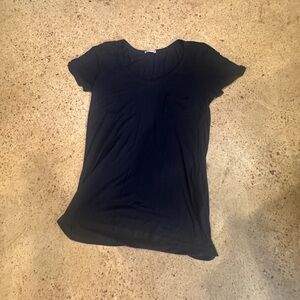 True Religion Classic Black Women's Scoop Neck Pocket Tee Size M